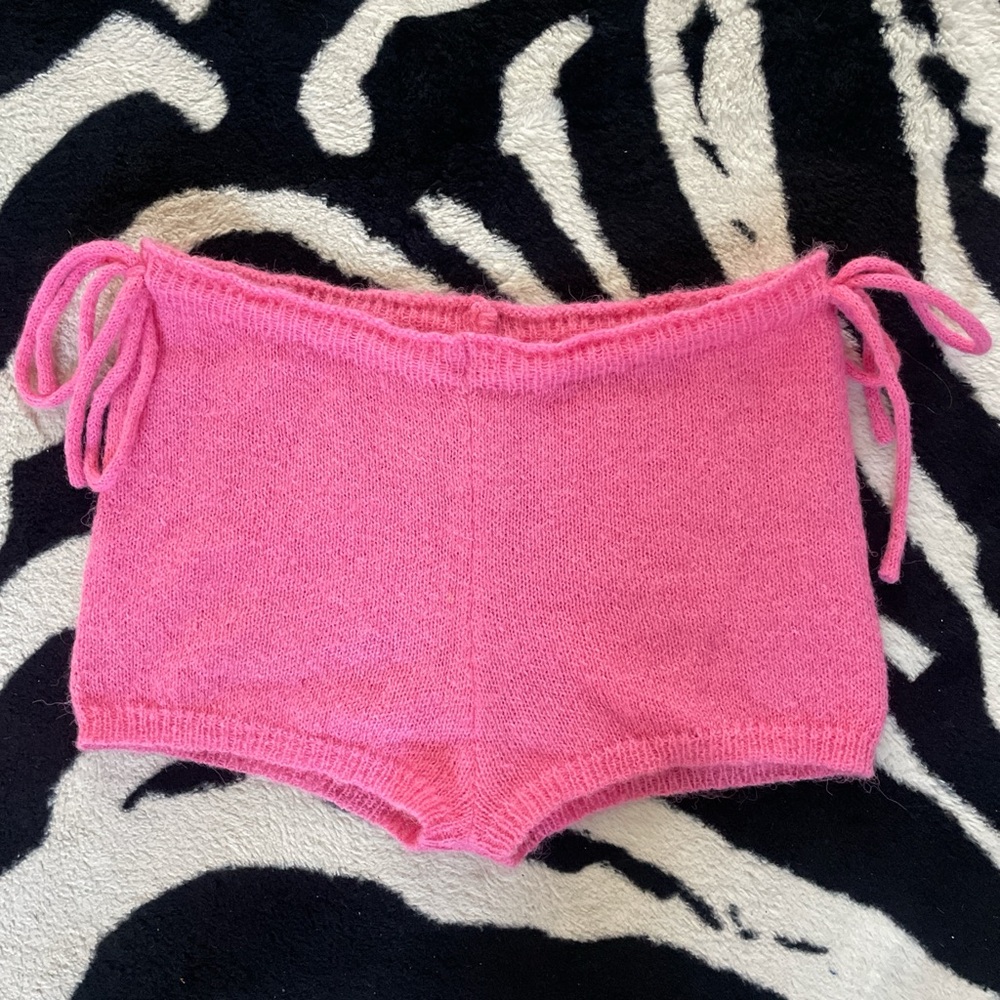 Knit micro shorts